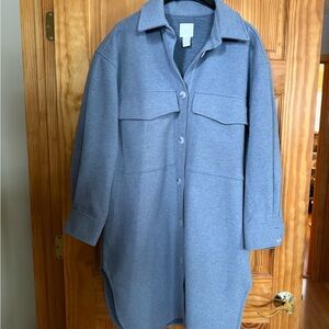 H&M Gray Shirt Jacket